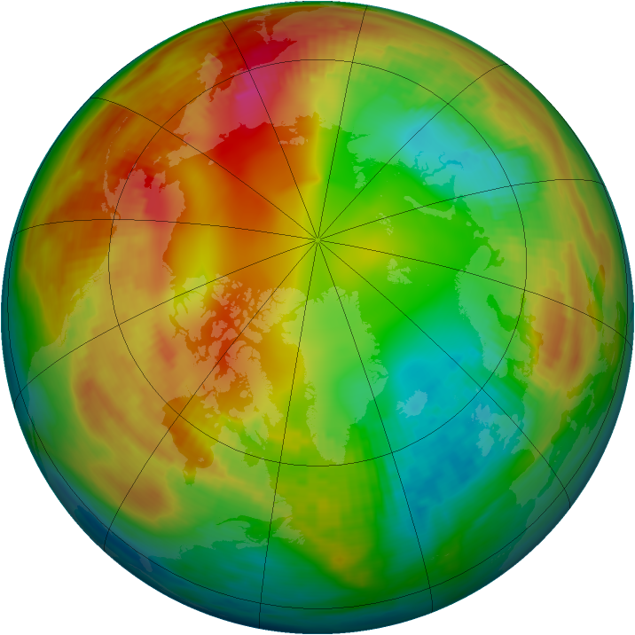 Arctic ozone map for 26 January 1981